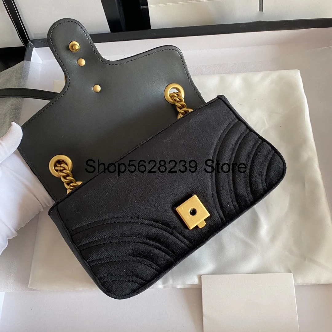 

Lady messenger bag square bag velvet turn lock Mini Bag trendy women's handbag shoulder oblique cross body bag