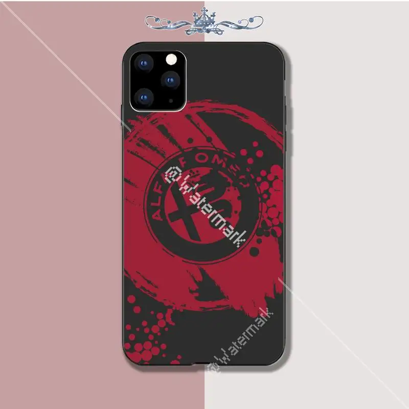 Черный мягкий чехол Yinuoda Alfa Romeo для iphone se 2020 6 6s 7 8 plus x xs max xr 11 12 pro funda | Мобильные