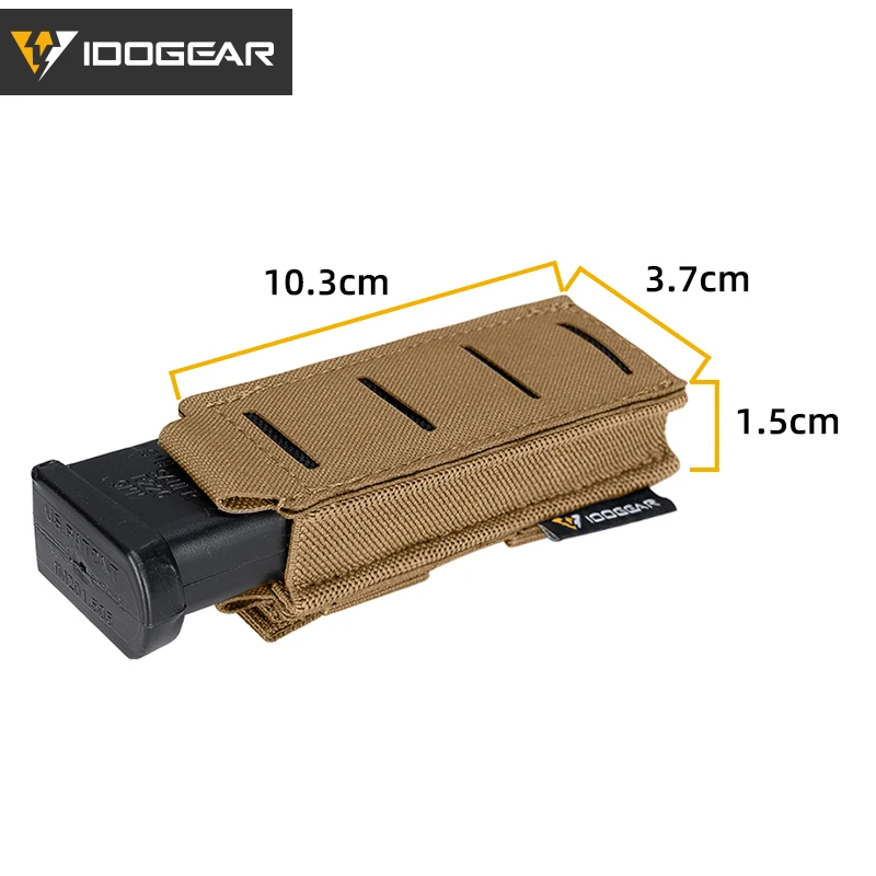 IDOGEAR Тактический LSR 9 мм маг мешок одиночный Перевозчик MOLLE Мешок лазерной резки