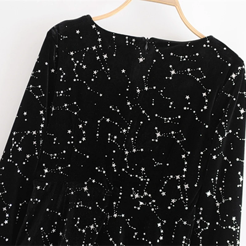 Платье миди женское с длинным рукавом и V образным вырезом|Женские платья| |