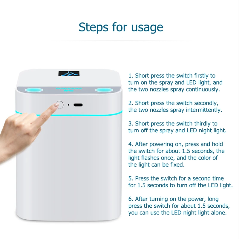 Увлажнитель воздуха ультразвуковой для ароматерапии со светодиодный светильник