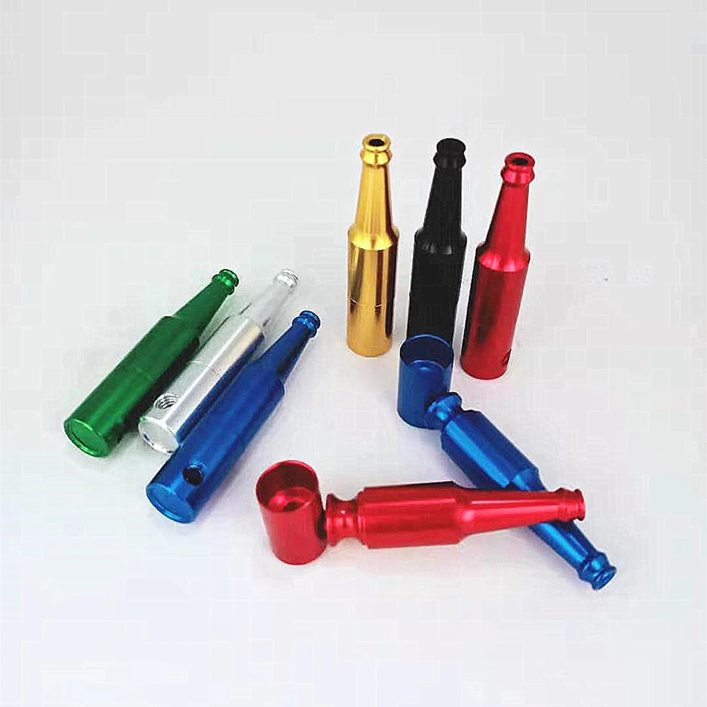 2019 Creative Mini Beer Bottle Smoking Pipes Portable Cigarette Holder Funny Gifts Pipe Herb Tobacco Smoke Grinder |
