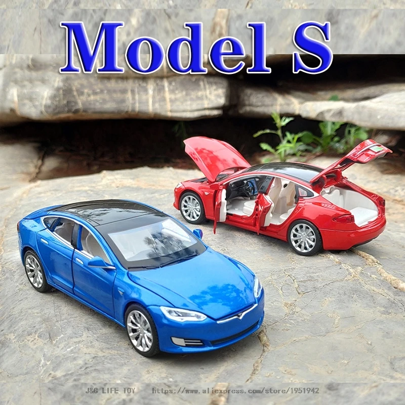 Новинка 1:32 Tesla модель S автомобиля из сплава Литые и игрушечные автомобили