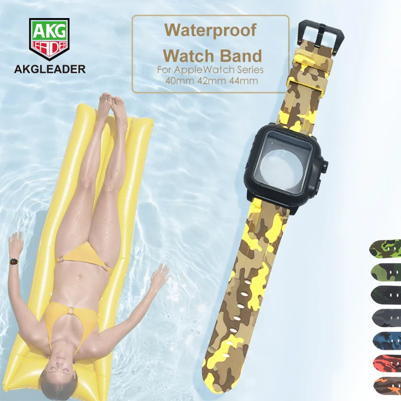 Новинка для Apple Watch 4 40-44 мм водонепроницаемый силиконовый спортивный ремешок для Apple Watch Series 4 ремешок с защитным чехлом
