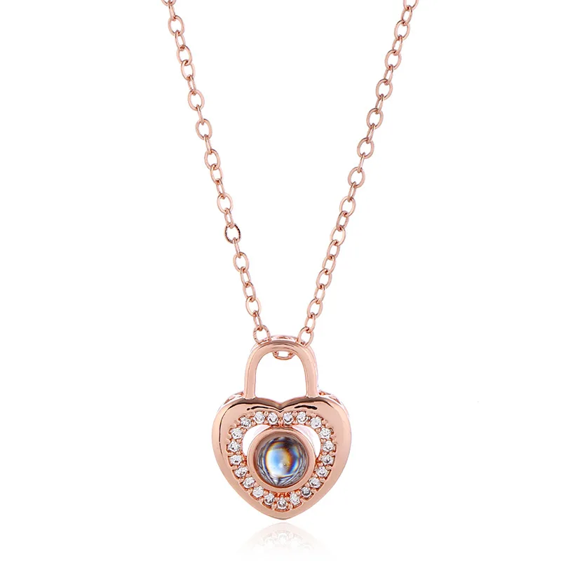 Fashion women's jewelry romantic love memory 100 languages I you Pendant Necklace Party Wedding Gift Wholesale | Украшения и