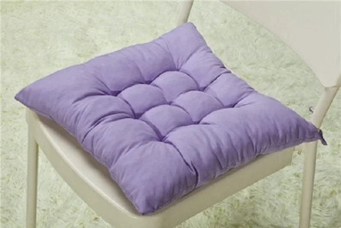 Light purple Бытовая плотная однотонная шлифовальная Подушка для стула, подушка для стула, зимняя офисная барная подушка для студенческого стула на заднем сиденье, диванная подушка для бедер - Цвет: Light purple