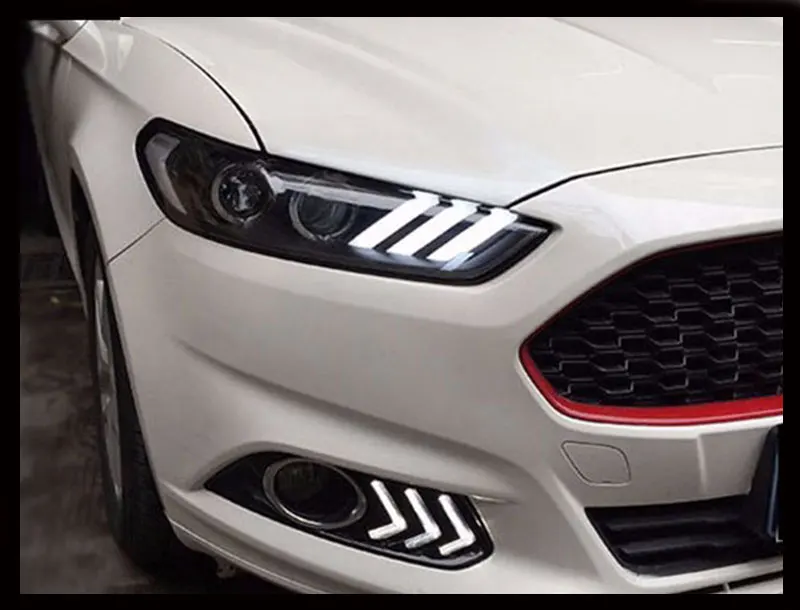 Автомобильный Стайлинг для Ford Fusion фар 2013- Mondeo DRL Mustang Дизайн Hid динамический сигнал Bi Xenon светодиодный луч аксессуары