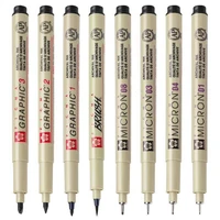 1pc pigma micron porous point pen comic design sketch needle pen liner fineliner soft brush drawing pen art supplies japanese