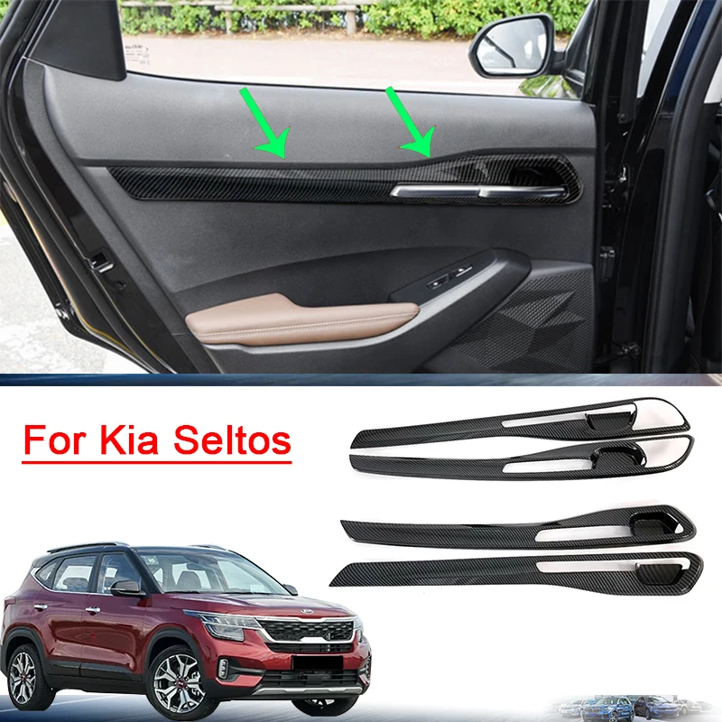 

Аксессуары для салона автомобиля Kia Seltos 2019 2020 из углеродного волокна