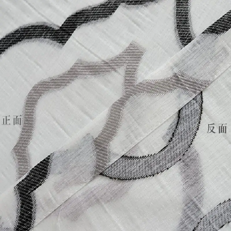 Mdoren простые черно белые Геометрические жаккардовые вуаль тюль занавески для