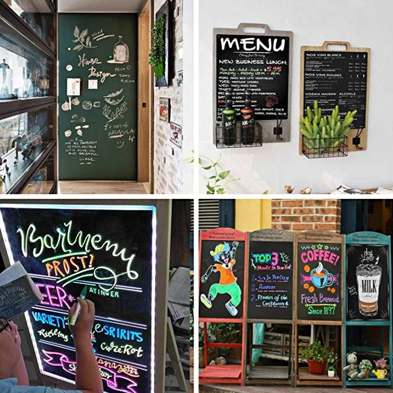 10 шт./упаковка неоновые маркеры для окон|Фломастеры| |