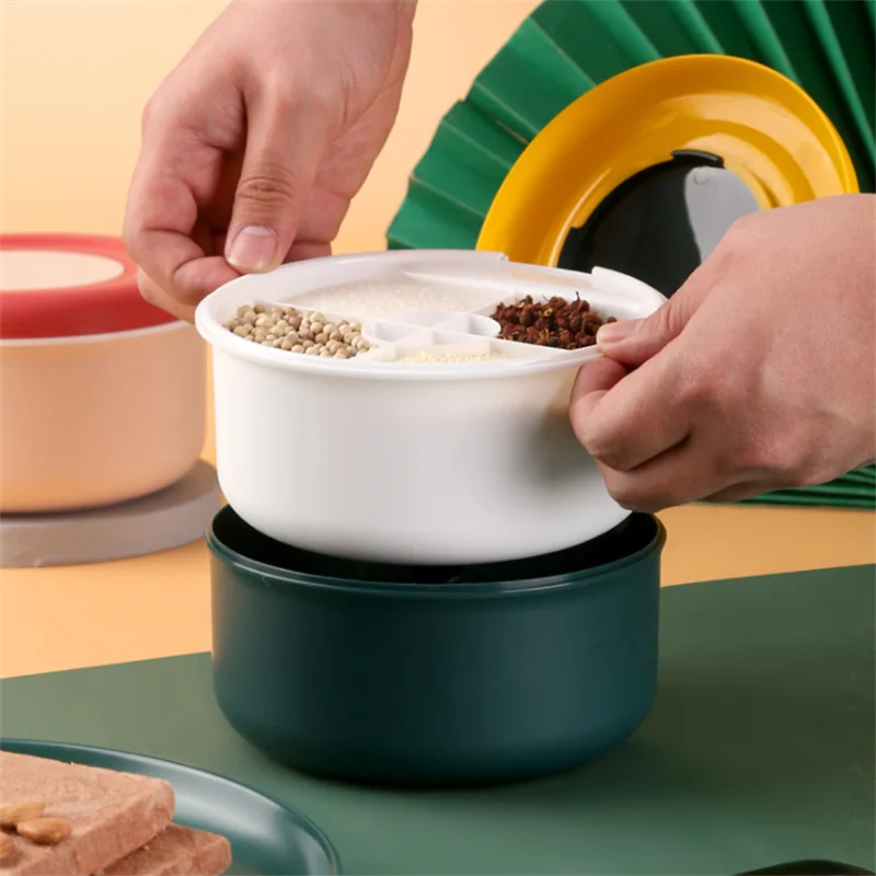 Четыре отсека для хранения Набор банок приправ приправа домашних животных с