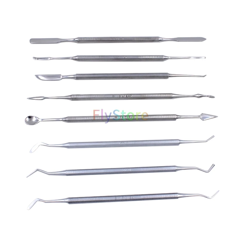 

1 Set Double Ends Dental Wax Carver Mixing Spatula Knife Composite Filling Resin Instruments teeth cleaning tool