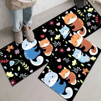 3d print long kitchen carpet rug cartoon cats entrance door mat non slip area rug for bed room home living room carpet