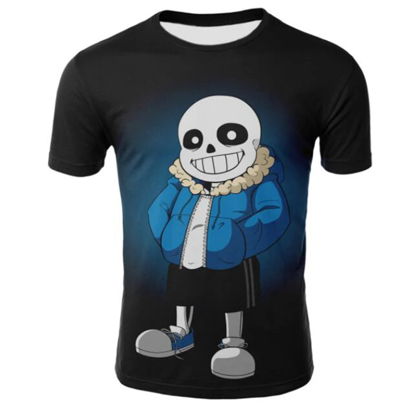 Новая футболка унисекс с рисунком Undertale Sans модная мужская 3D принтом топы в стиле