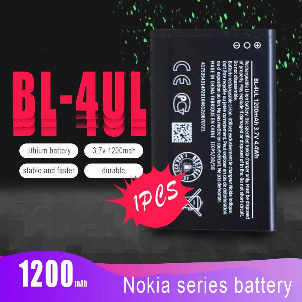 Литиевая батарея для Nokia Asha 3 7 Asha225 Lumia 1200 225|Перезаряжаемые батареи| |