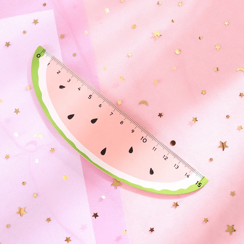 

4 Pcs Wooden Fruit Ruler Cute 15Cm Measuring Straight Rulers Drawing Tool Promotional Stationery Gift School Supplies