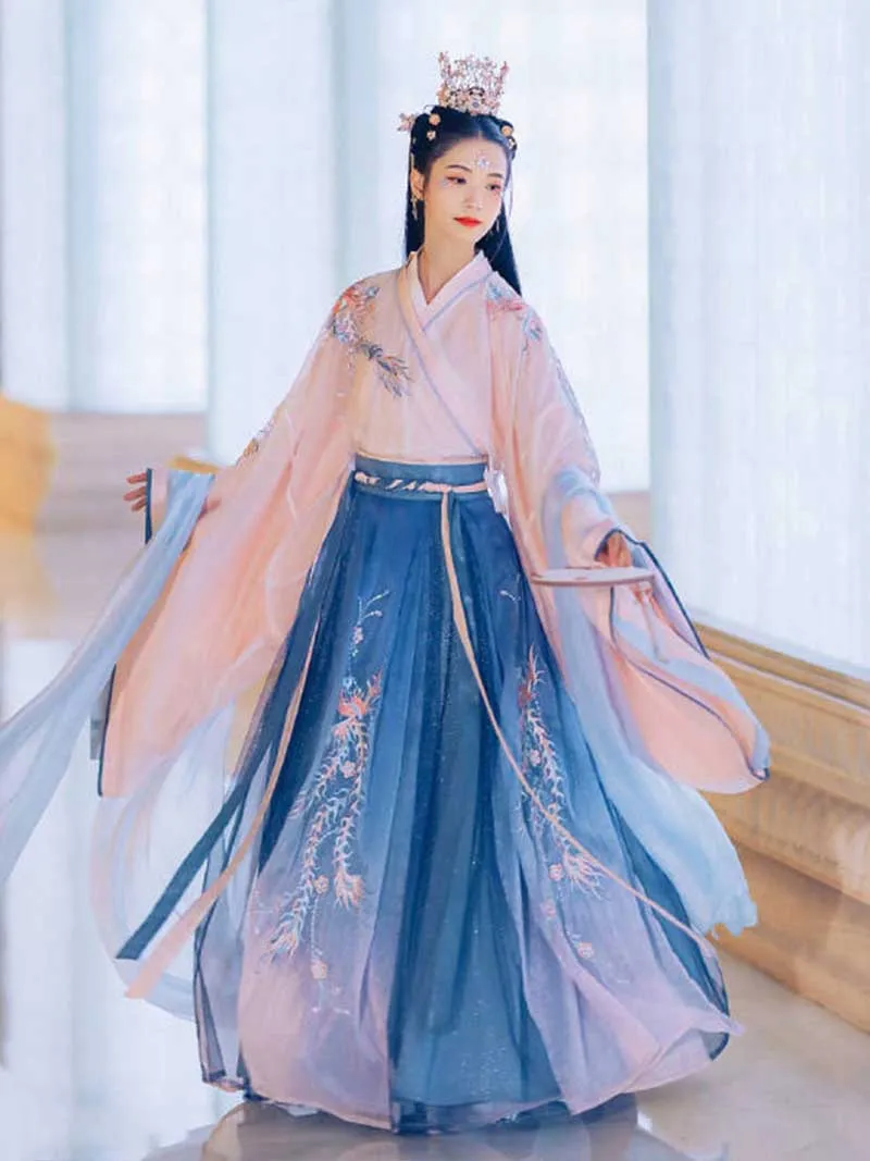 Женское платье Hanfu большого размера 6XL Китайская древняя традиция Женский костюм