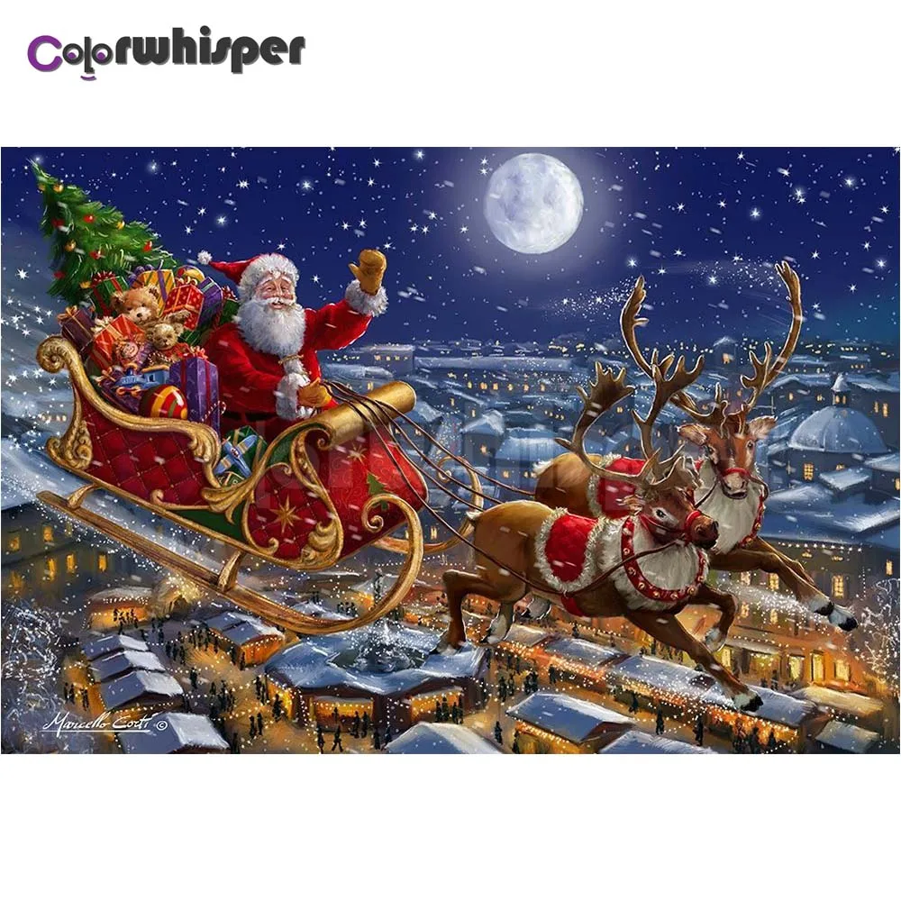 Алмазная живопись Z923 картина из квадратных/круглых страз с рождественским