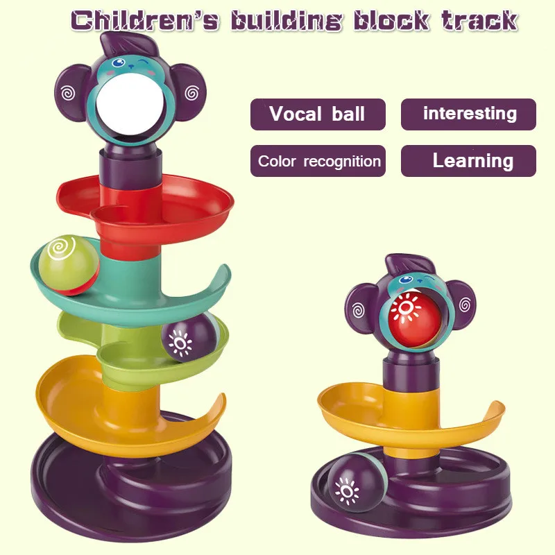Детский конструктор с поворотным механизмом счастливый вращающийся шарик