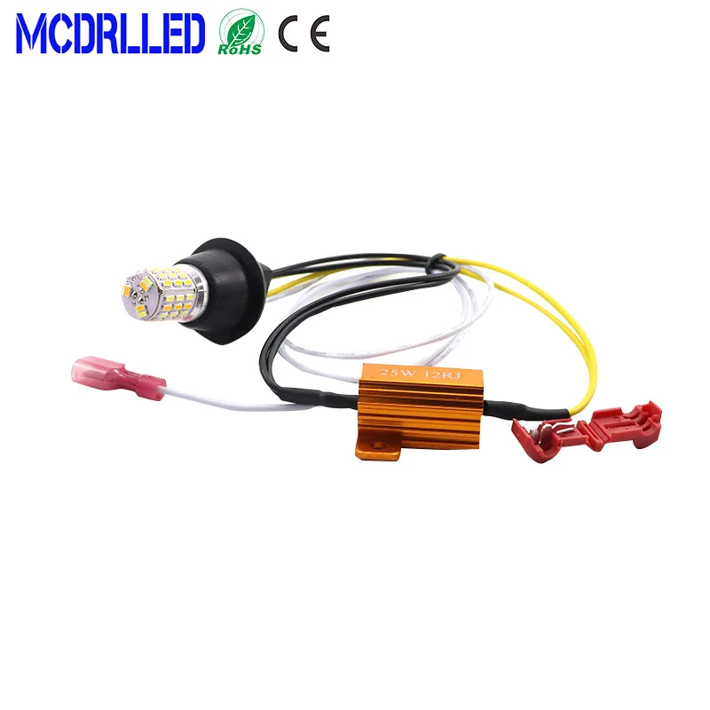 2 шт. Двухцветные светодиодные лампы для указателей поворота T10 W5W T15 |