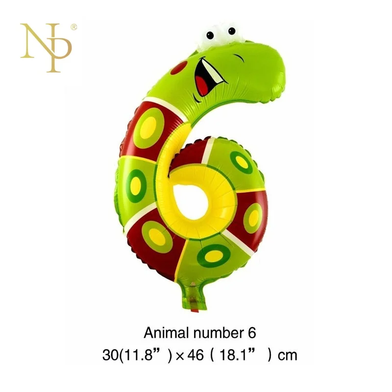 Nicro 16 дюймов анималистический картон с номером фольги воздушные шары для детской