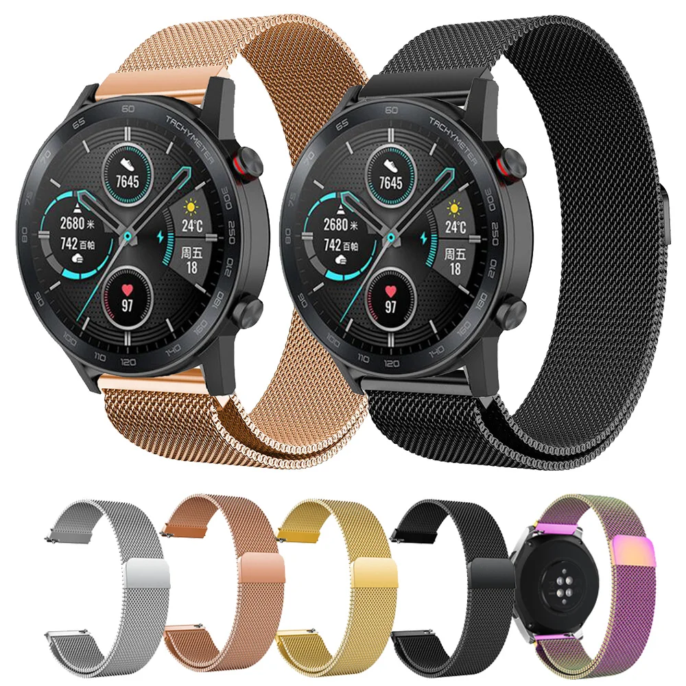 Ремешок для часов Huawei Honor magic Watch 2 GT GT2 46 мм 42 магнитный Миланский Браслет из