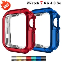 tpu watch cases for apple watch series 7 case 45mm 41mm screen protector cover for apple watch 40mm 44mm 38mm 42mm bumper shell