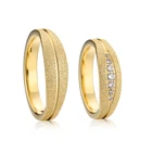 1 пара роскошных обручальных колец для мужчин и женщин, набор обручальных колец для женщин и мужчин, Золотое Ювелирное кольцо для женщин