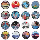 Нашивка сделай сам в дикой природе, мультяшная вышивка, нашивка для одежды, наклейки, значки, термоклейкие нашивки для детской джинсовой аппликации