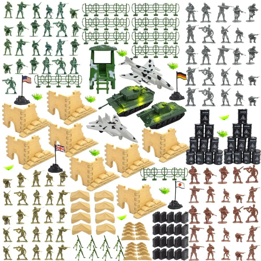 Пластиковые Военные солдаты HobbyLane 250 шт./компл. фигурки героев набор для игр