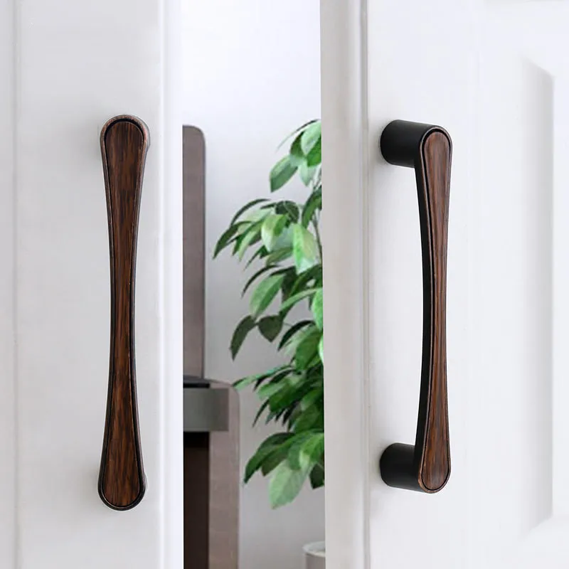 Деревянные ручки и для шкафа кухонные из цинкового сплава выдвижных ящиков