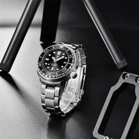pagrne design brand waterproof mechanical watch top luxury diver mens watch sapphire glass ceramic bezel nh35 automatic watches