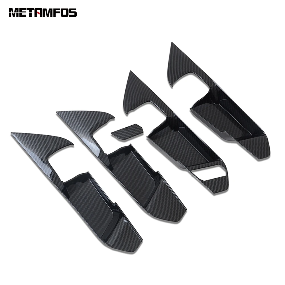 Для Toyota Rav4 Rav 4 2019-2021 крышка из углеродного волокна для внутренней дверной ручки