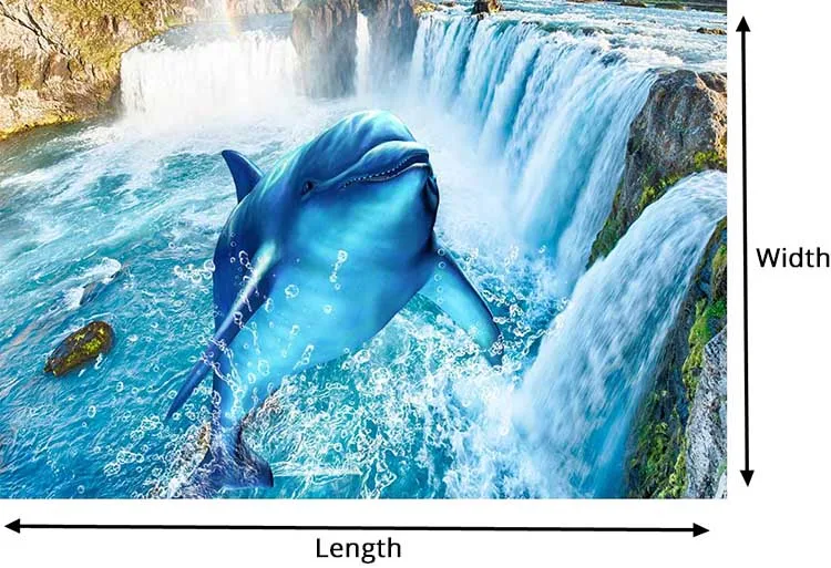 3D обои современные водопады Дельфин плитка для пола фрески наклейки для гостиной спальни ПВХ водонепроницаемые самоклеющиеся обои 3 D