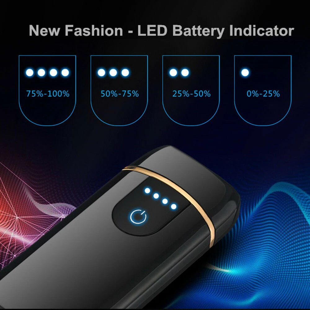 Smart Touch сенсор USB перезаряжаемая двойная дуга беспламенная плазменная электрическая зажигалка датчик отпечатков пальцев Светодиодный дисплей питания