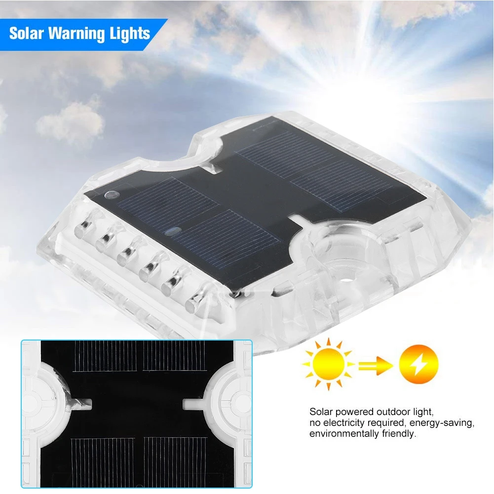 12LED Solar Powered Stud Light Sqaure Road Pathway Highway Tunnel IP68 Waterproof(Green)Road | Безопасность и защита