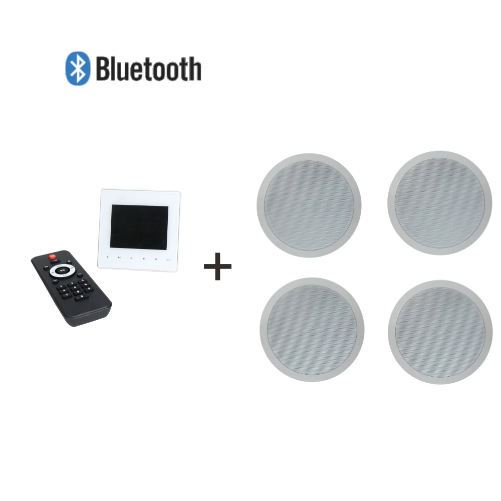 Настенный мини-усилитель звука 2*15 Вт с 4 шт. 6-дюймовых полнодиапазонных динамиков