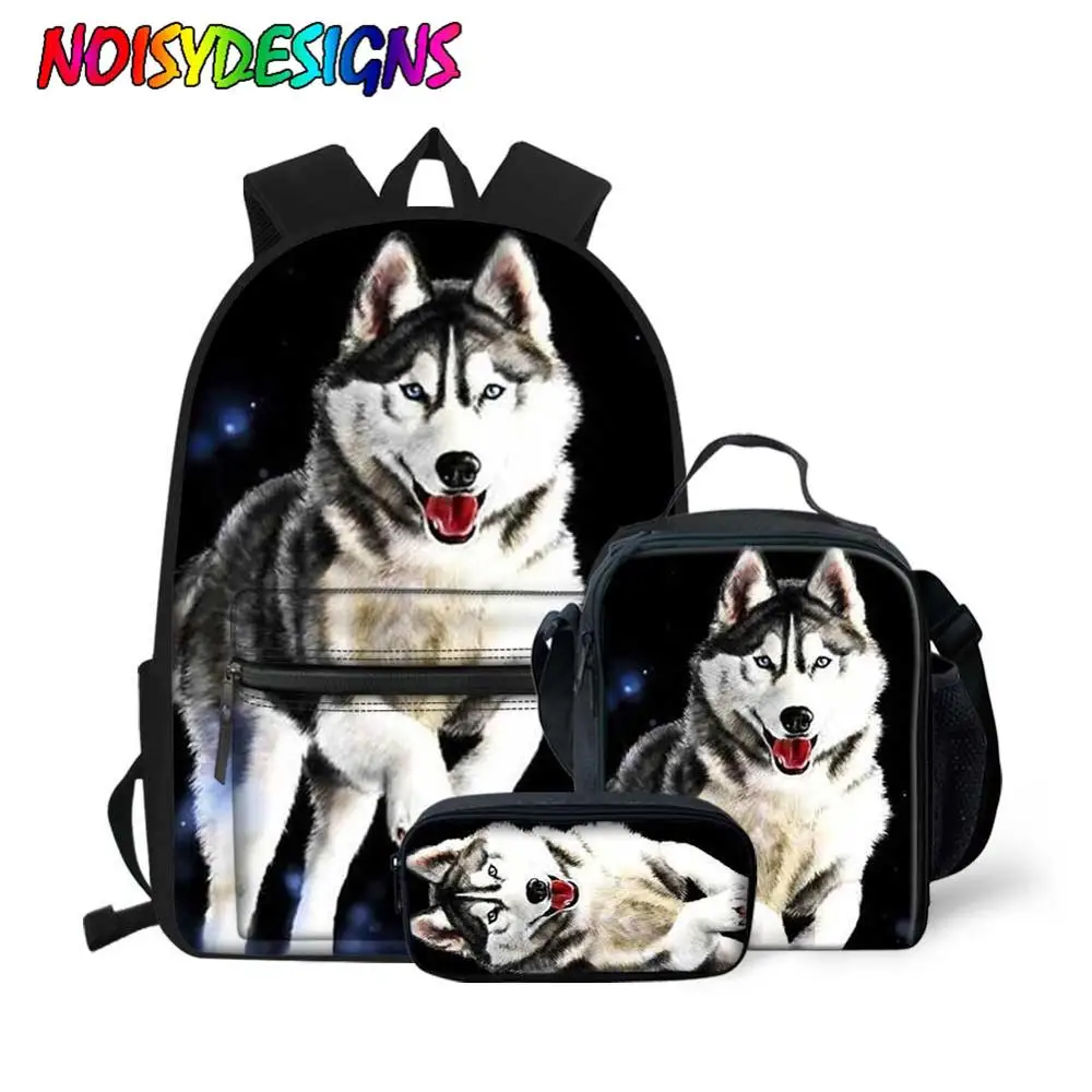 

Рюкзак для мальчиков и девочек-подростков, большой вместимости, с принтом хаски