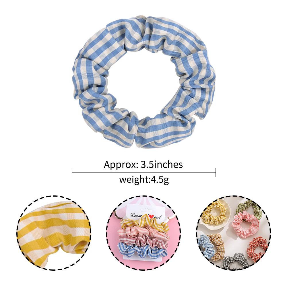Резинка для волос Женская в полоску 3 5 дюйма эластичная ручной работы |