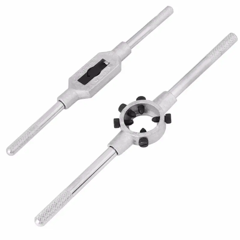 

32pcs Metric Hand Adjustable Taps Dies Wrench Set Screw Thread Straight Taper