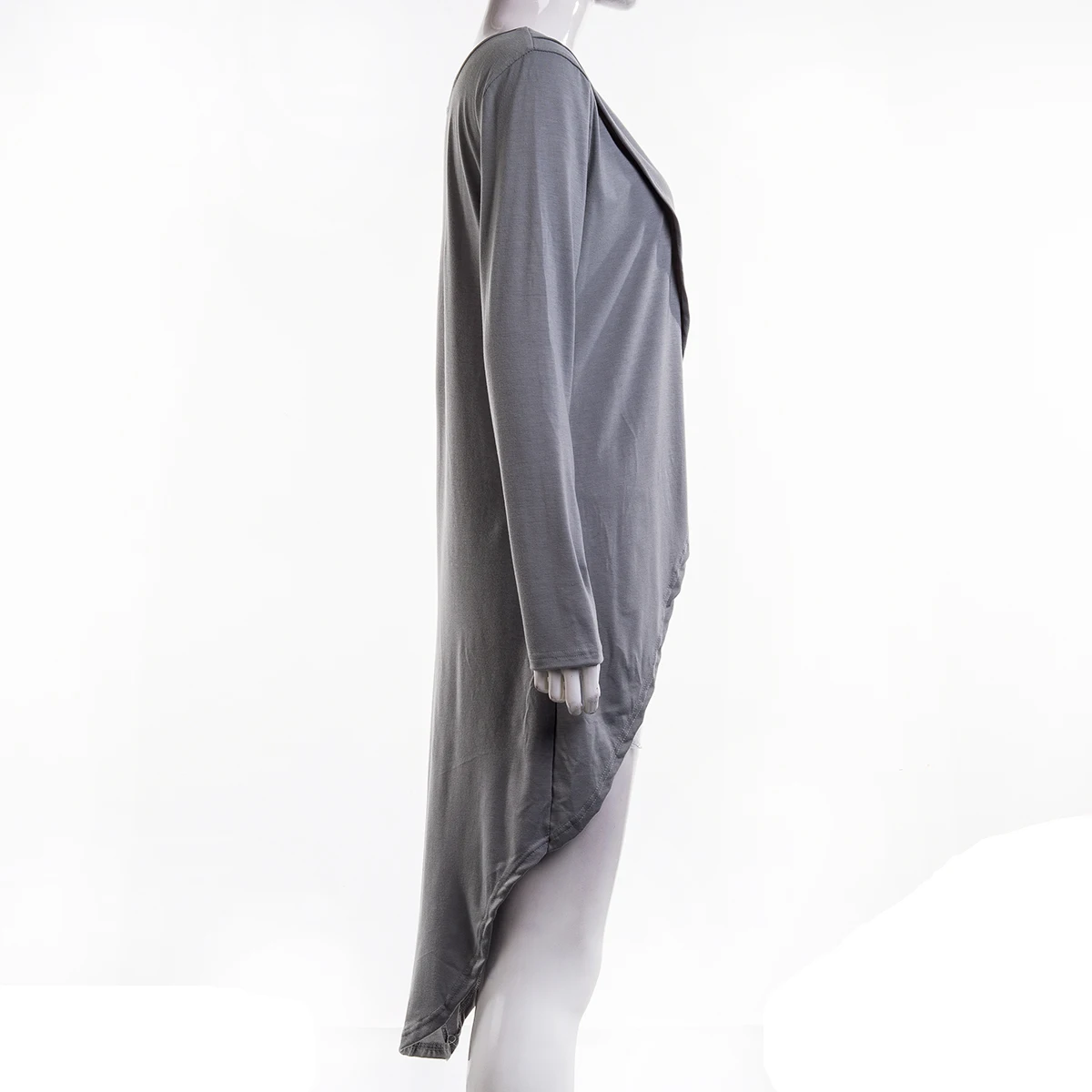

Women Skew Collar Long Sleeve Blouse Woman Split Asymmetrical Hem Casual Solid Color Tops Ladies Fashion Blouse 2019 Streetwear