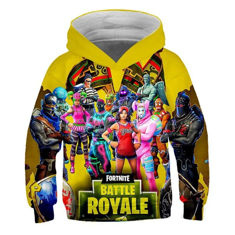 Толстовки с капюшоном 3D Fortnite для девочек подростков аниме одежда мальчиков