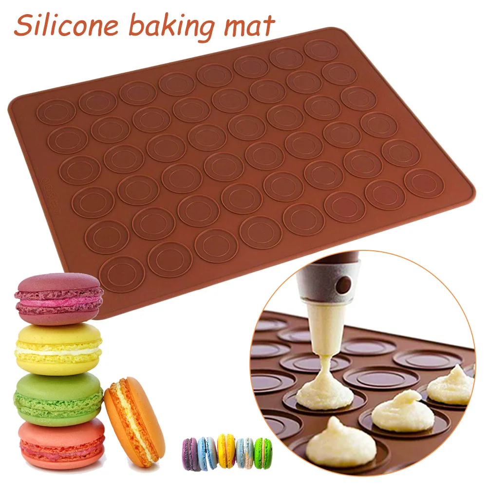 

48 Holes Reusable Macaron Barkware Pad Silicone Mat For Oven Baking Mat Non-Stick Baking Macaron Cake Pad Cake Decor Supplies