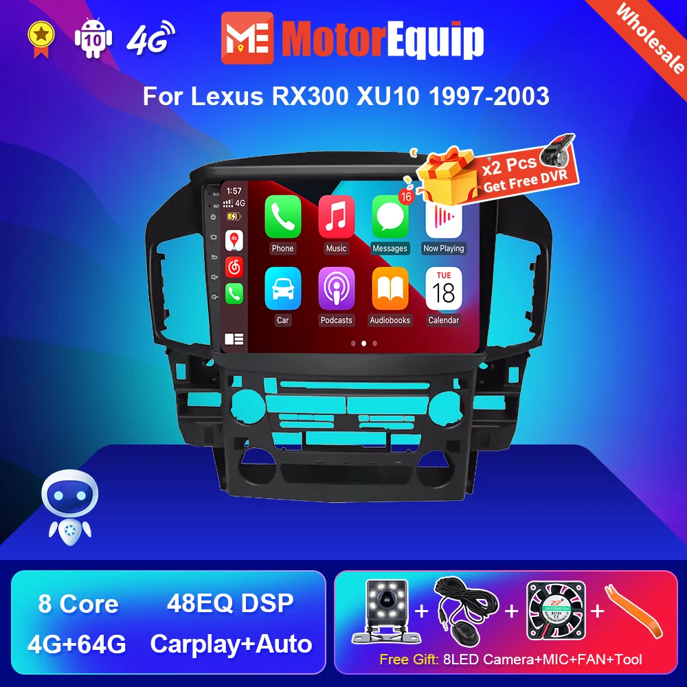 

Car Radio Multimedia Video Player For Lexus RX300 XU10 1997-2003 Navigation GPS Android Car Intelligent System Touch Screen DSP