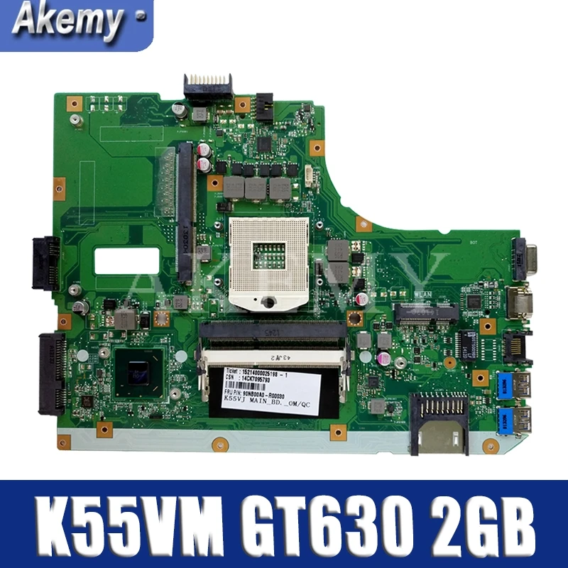 K55VM материнская плата для For Asus K55V K55 K55VJ материнской платы ноутбука GT630 2GB REV 2.2 Тест