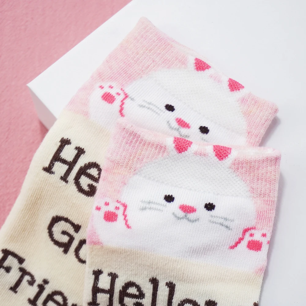 

5 Pair/lots Cotton Women Socks Cartoon Harajuku Cute Invisiable Funny Girl Ankle Sock Set Clothes Accessories