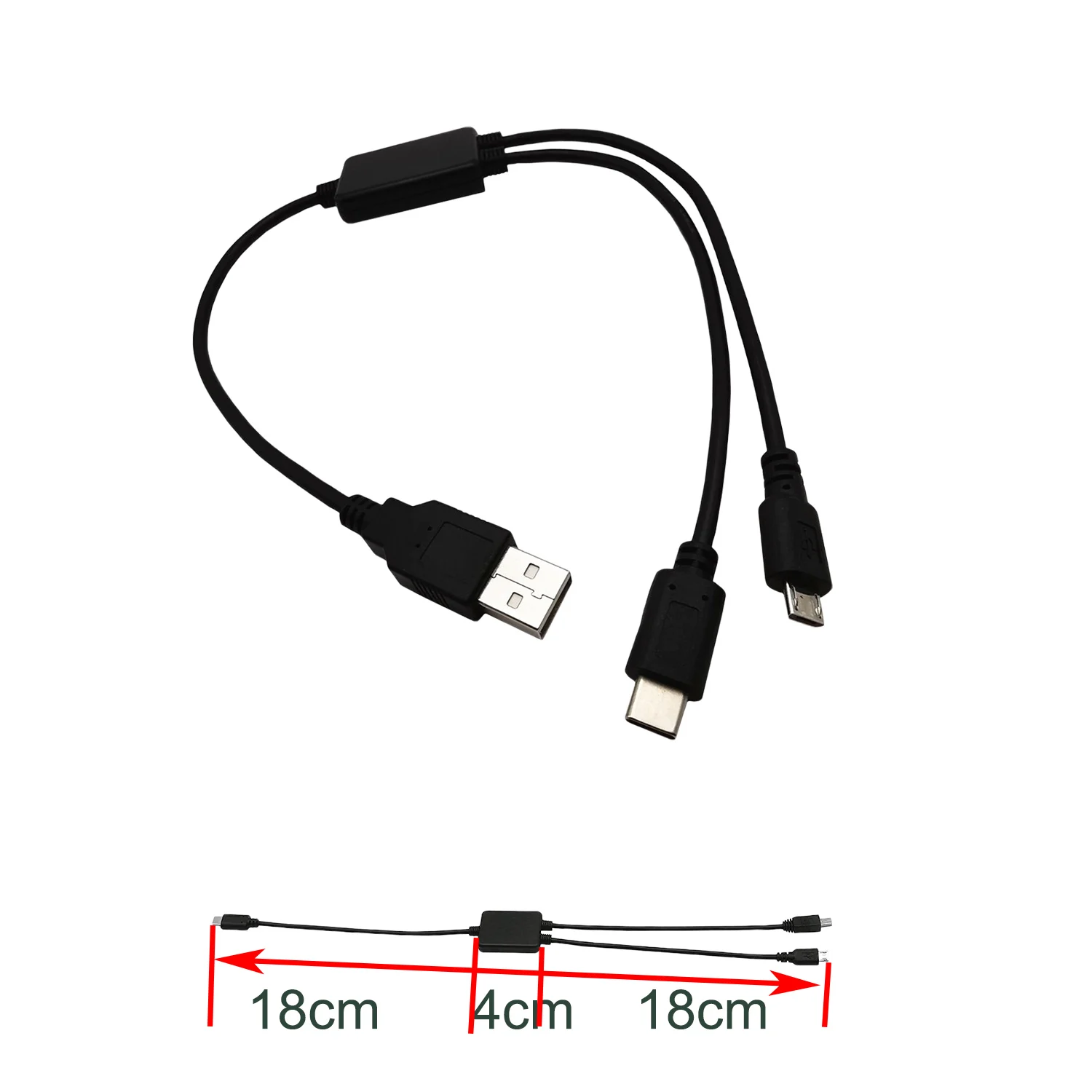 1pc Multifunction Micro 5 pin Male &amp USB C 3.1 2 in 1 To 2.0 A Data Charging Charger Y Splitter Cable Cord | Компьютеры и офис