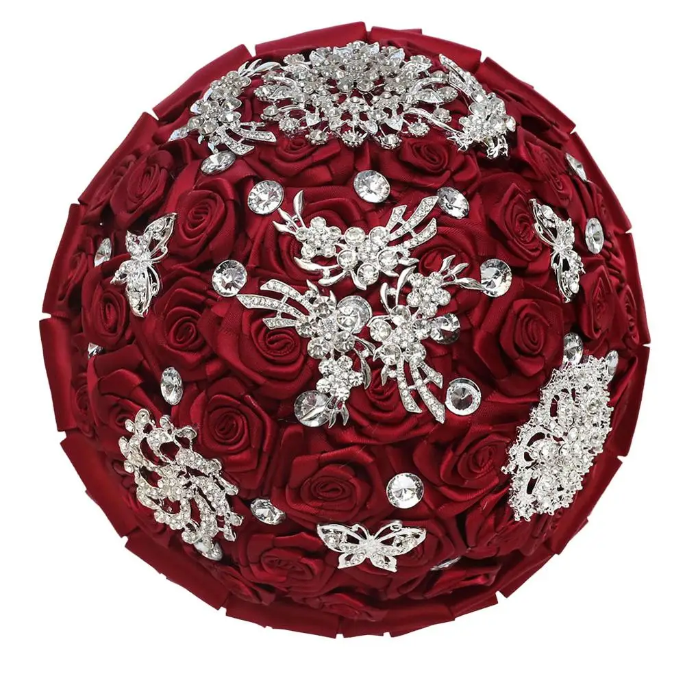 Фабричная Великолепная полностью Хрустальная брошь свадебные букеты для