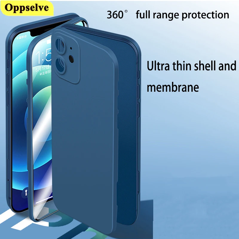 

Double-Side Protection Phone Case for iPhone 12Mini 12 Pro Max 360-Degree Protection Cover With Camera Lens Protection for 12Pro